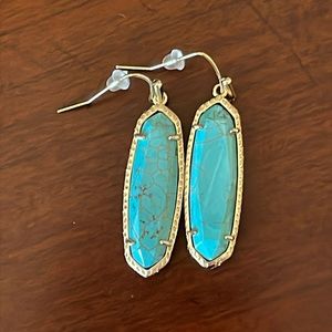 Kendra Scott turquoise and gold earrings